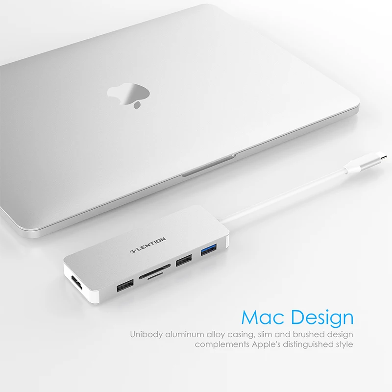Концентратор USB C с 4K HDMI 3 A кардридер SD/Micro SD и зарядный адаптер для MacBook Pro 13/15/16