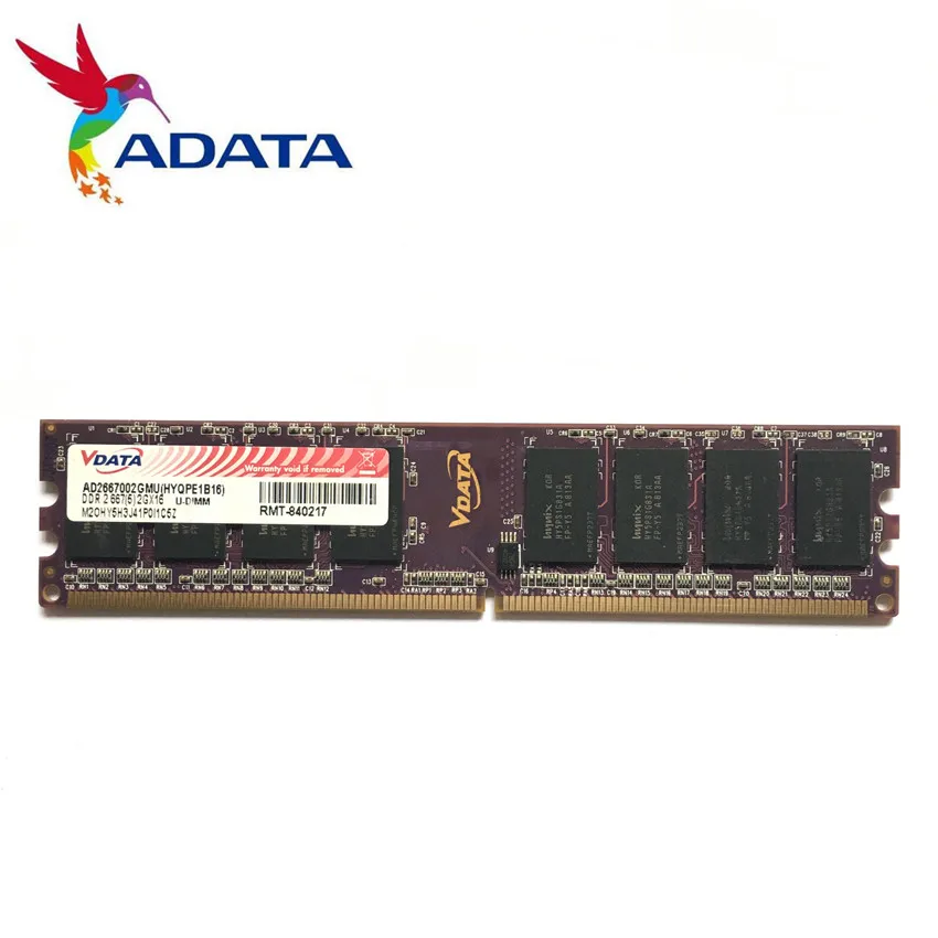 Память AData для настольных ПК 2 Гб 800 МГц 667 2RX8 PC2 5300U DDR2 ОЗУ 6400 5300 240-контактный память