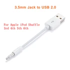 4 шт. 3,5 мм разъем для USB 2,0 синхронизации данных зарядное устройство Передача аудио адаптер кабель usb кабель для Apple iPod Shuffle 3rd 4th 5th 6th