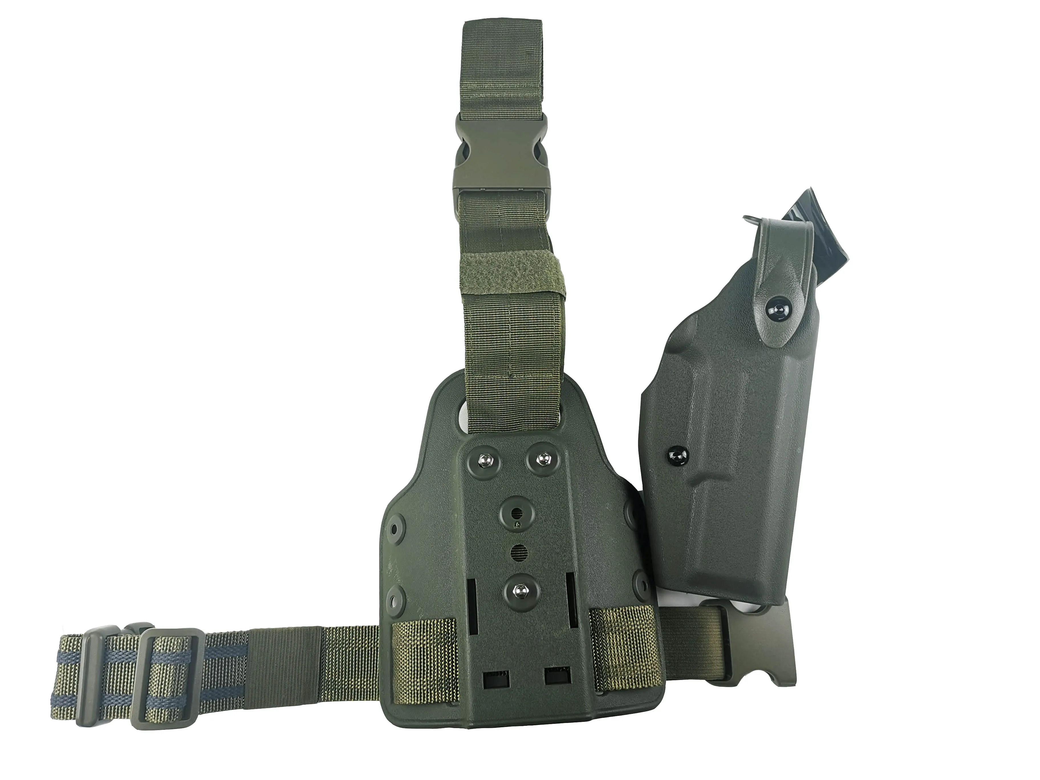 Белый цвет Airsoft Safarilands пистолет Glock17 19 22 23 31 Ремень Кобуры вспышка светильник для правой руки использовать ножной кобура светильник подшипник glock кобура - Цвет: Белый цвет