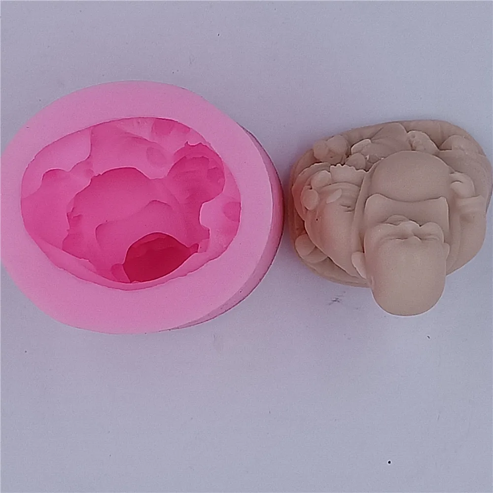 Китайский Будда мыло свечи силиконовые формы для мыла 3D формы для шоколадной глазури гипсовый воск расплава формы