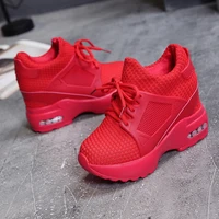 9cm heel ladies trainers shoes clasic shoes women red sneakers plataforma 2020 women sneakers shoes zapatillas negras de mujer