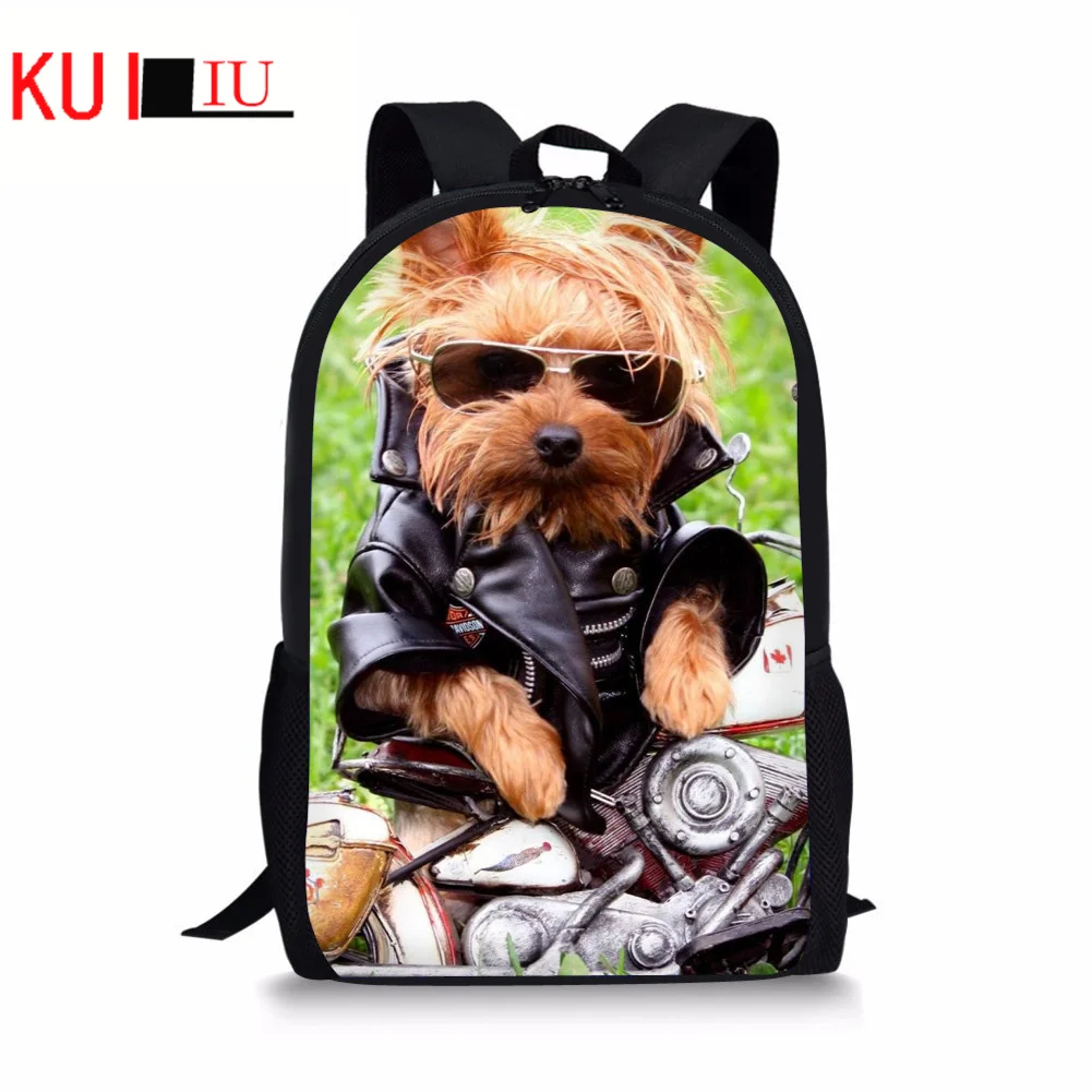 

Cartoon Dog 3D Print Women Travel Backpacks Teens Boys Girls Elementary Backpack Animals Photo Custom Kids School Bags Gift