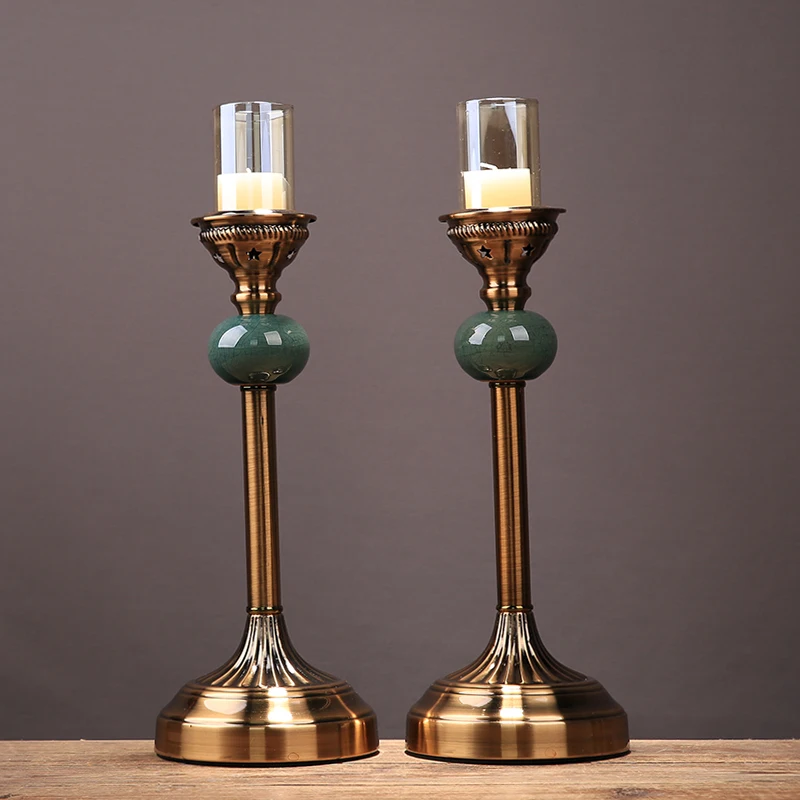 

Nordic Romantic Candle Stand Holder Modern Luxury Metal Creative Pillar Candle Holders Wedding Portavelas Home Decoration DG50ZT