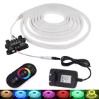 RGB неосветильник 12 В постоянного тока Гибкая светодиодная ленсветильник IP67 водонепроницаемая неоновая трубка с RF 30A контроллер сенсорный пульт дистанционного управления 1-10 м неоновая вывеска