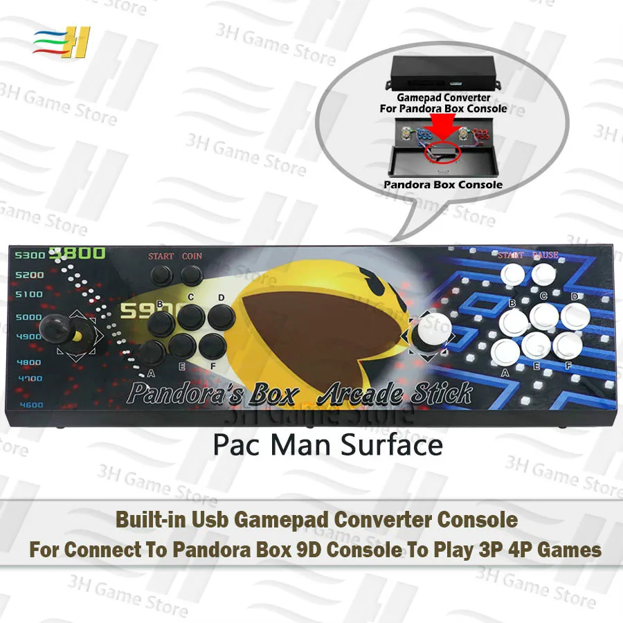 Встроенный Pandora Box 9D Usb конвертер геймпада консоль для подключения к Pandora Box 9D контроллер консоль для игры 3P 4P аркадная игра
