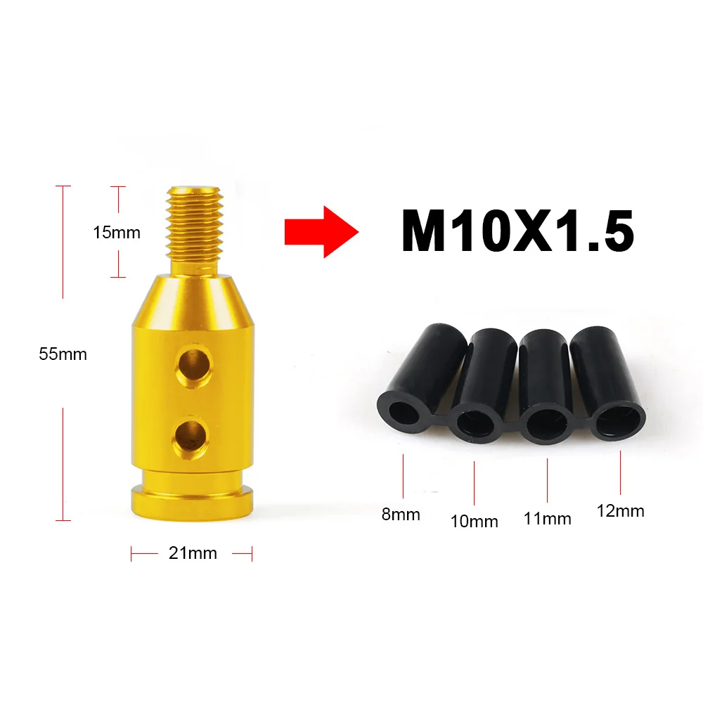 M10x1.5 GOLD Универсальное автомобильное Руководство переключения передач адаптер для ручки для M10x1.5/M12x1.25 резьбы алюминиевого сплава - Цвет: M10x1.5 GOLD