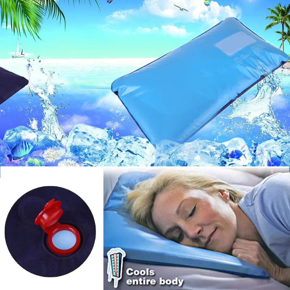 

Summer Cooling Water Pillow Ice Bag Pain Relief Sleeping Cushions Pads Relax Sleep Refreshing