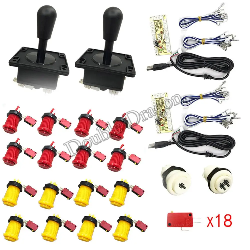 Jamma аркадный Шкаф DIY Kit Zero Delay USB игровой контроллер для подключения ПК Джойстик в американском стиле 4/8 кнопки