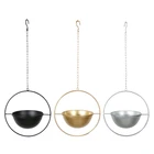 Круглая металлическая подвесная цепочка для растений в скандинавском стиле, подвесная корзина, потолочный плантатор, держатель для цветочного горшка, украшение для сада, балкона