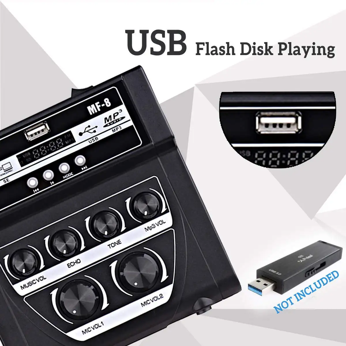 KINCO мини портативный аудио звуковой миксер микшерная консоль для DJ с Bluetooth U-Disk Forr