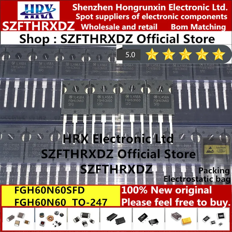 100% Новый оригинальный FGH60N60SFDTU TO 247 FGH60N60SFD TO247 FGH60N60 IGBT транзистор 600V 60A 30 шт/труба (10