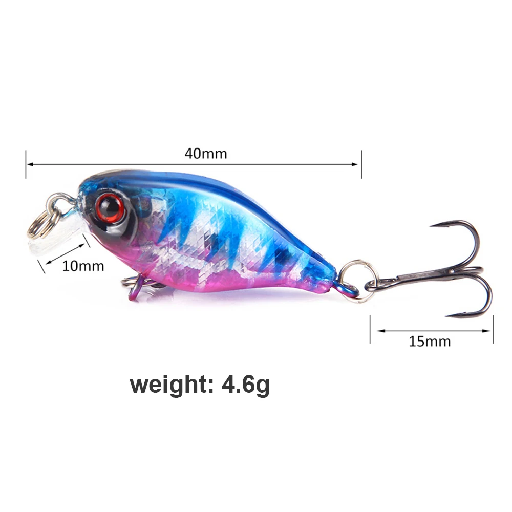 

1PCS Minnow Fishing Lure 40mm 4.6g Topwater Hard Bait Wobbler Jig Bait Crankbait Carp Striped Bass Pesca Fishing Tackle SwimBait