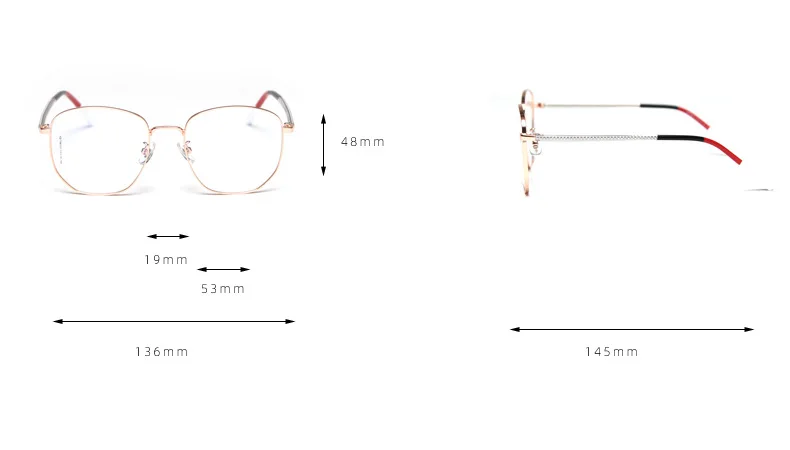

New Retro Metal Glasses Frame Anti Blue Light Women Men Clear Lens Eyeglasses Plain Mirror Spectacles Unisex Eyewear