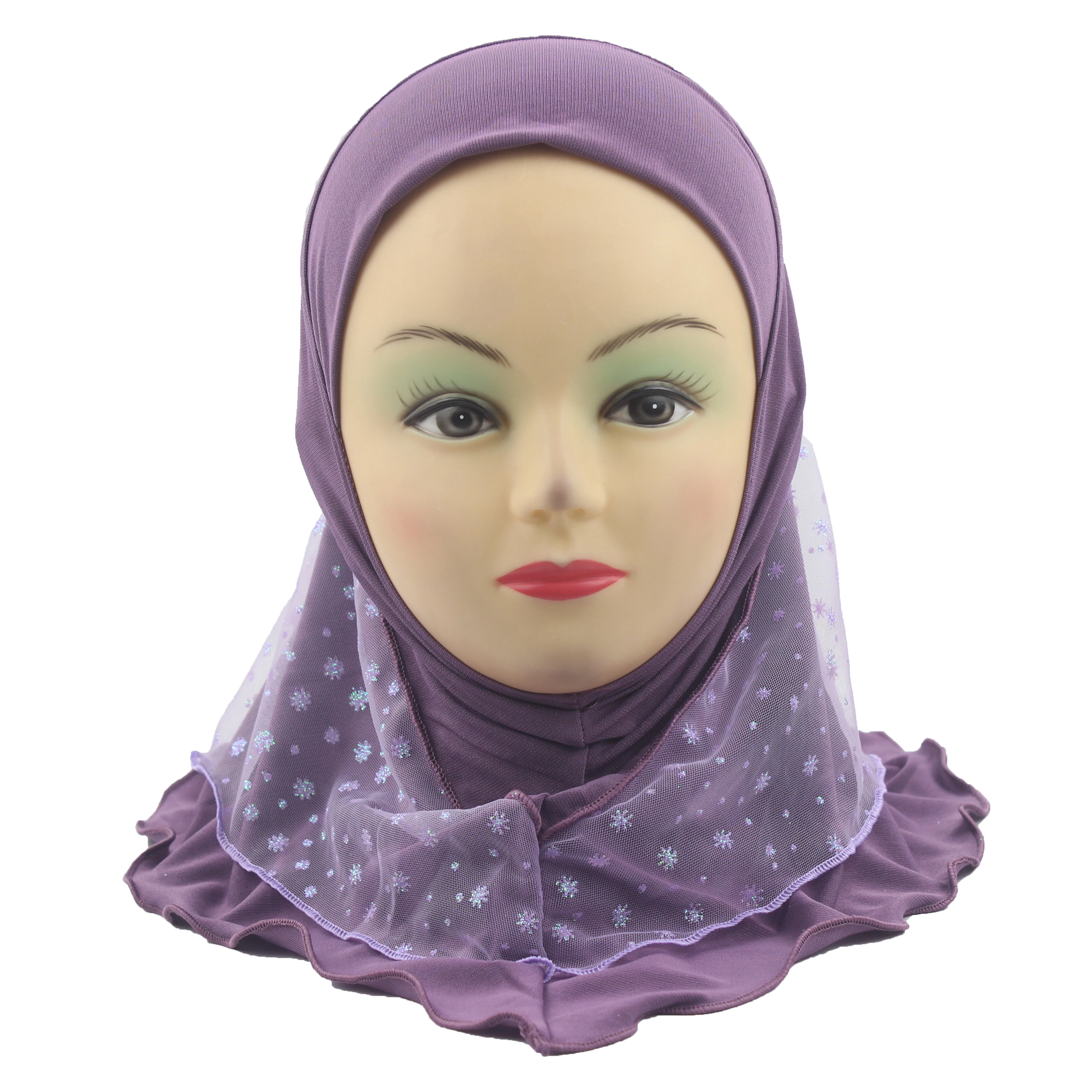 Мусульманские женские стандартные исламские шарфы шали с красивым кружевным