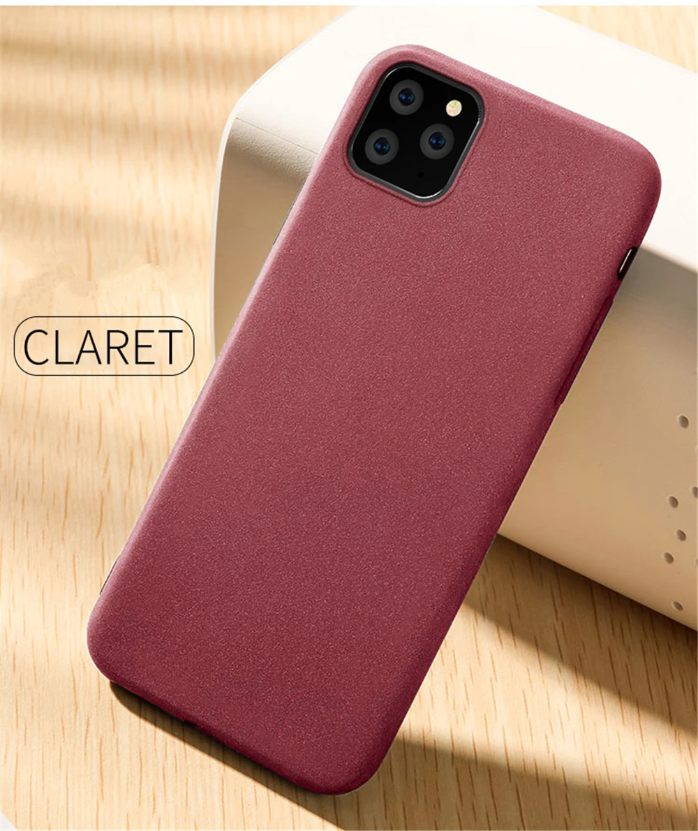 Ультратонкий матовый чехол с песчаником для iPhone 11 Pro Max scrip, мягкая задняя крышка для iPhone 11, 6 S, 7, 8, XR, XS Max Plus, тонкие чехлы для телефонов