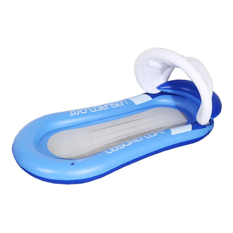 

Water Hammock Float Lounger Floating Toys Inflatable Floating Bed With Sunshade Swimming Pool Foldable Inflatable Hammock Bed