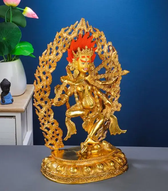 Буддизм из Азии хорошая Золотая блестящая семейная эффективная защита тибетская