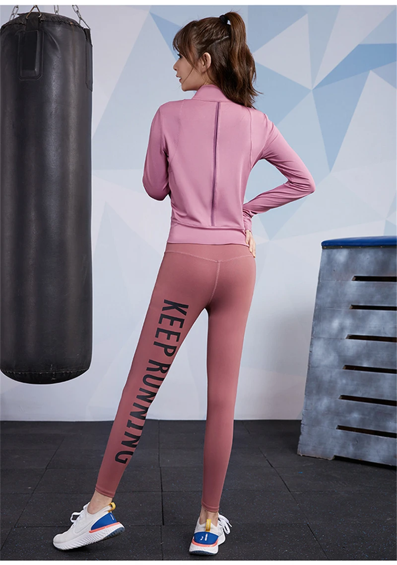 Vansydical Спортивная одежда Женская Спорт, бег, Йога куртки с длинным рукавом Осень молния фитнес тренировочная спортивная одежда топы