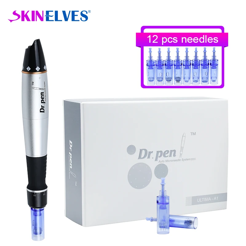 

Dr Pen Ultima A1 With 12PCS Needle Cartridges Auto Microneedling Derma Pen Professional Mesotherapy Derma Stamp Facial Skin Care
