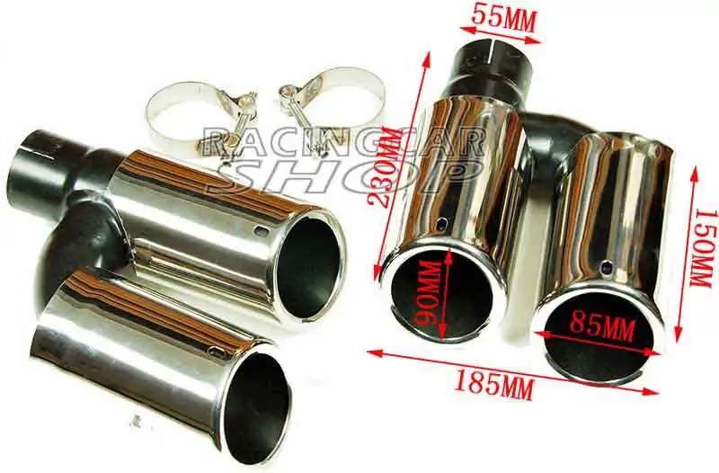 Quad глушитель наконечники Pip 1 пара для AUDI A5 A6 C7 A7 Non-Sline 2012UP A081W