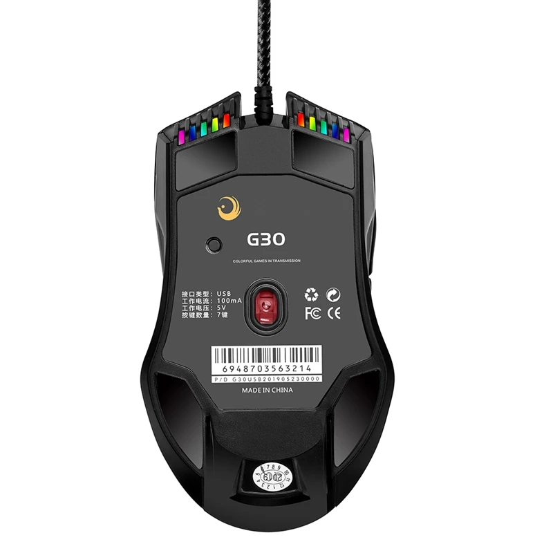 Игровая мышь Redragon Usb 10000 точек/дюйм 9 Кнопок эргономичный дизайн для настольного