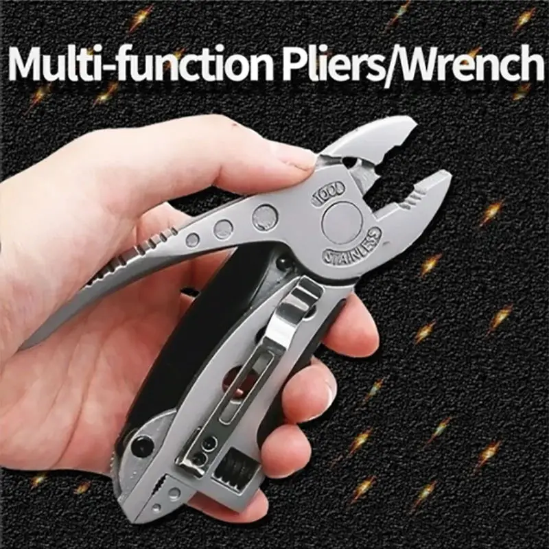 

Multifunctional Wrench Tool Adjustable Pliers Pocket Foldable Multitool Screwdriver Set Kit for Outdoor Survival E7