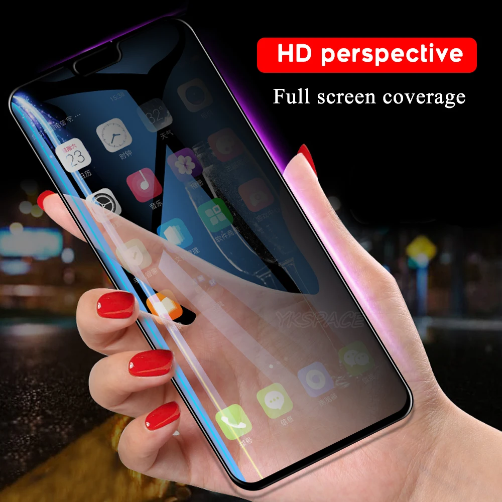 Полная защита экрана для Huawei Y7 Pro Y9 Prime 2018 2019 Y7pro антишпионская Антибликовая пленка