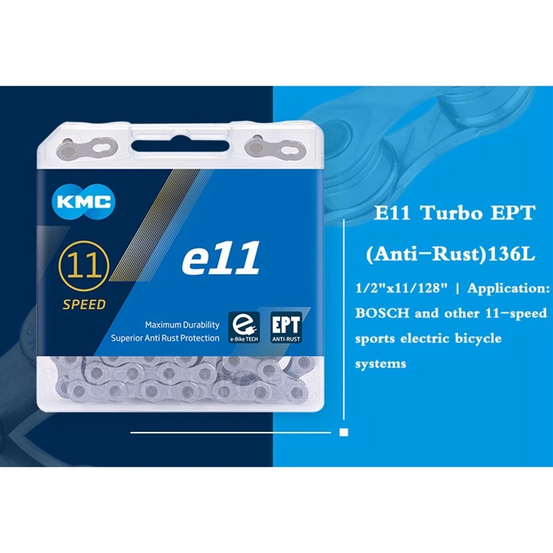 

KMC E-Bike Chain Speed Chains Chain Anti-Rust Wear-Resistant Electric Sport Bicycle Parts 136L