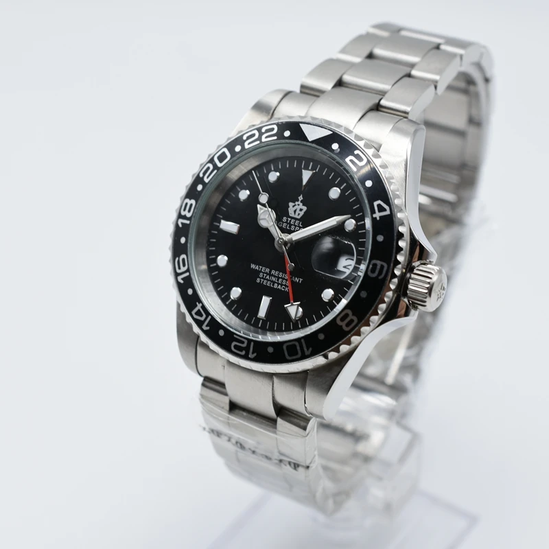 Часы мужские механические с четырьмя иглами и керамическим кольцом|Мужские часы|