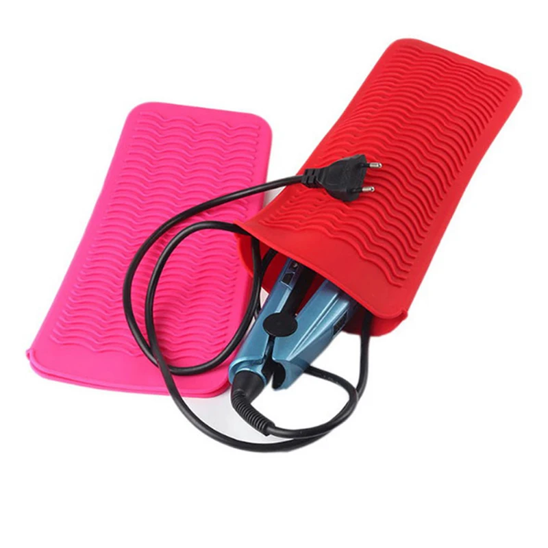 

Silicone Heat Resistant Travel Mat Pouch For Curling Iron Hair Straightener Multi-function Non-slip Flat Iron Hair Styling Acc
