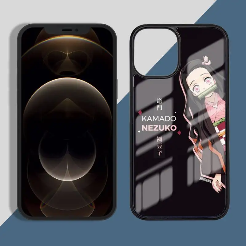 

Demon Slayer Anime Kimetsu No Yaiba Phone Case TPU+PC For iPhone X XR XS 11 12 mini Pro MAX 7 8 Plus