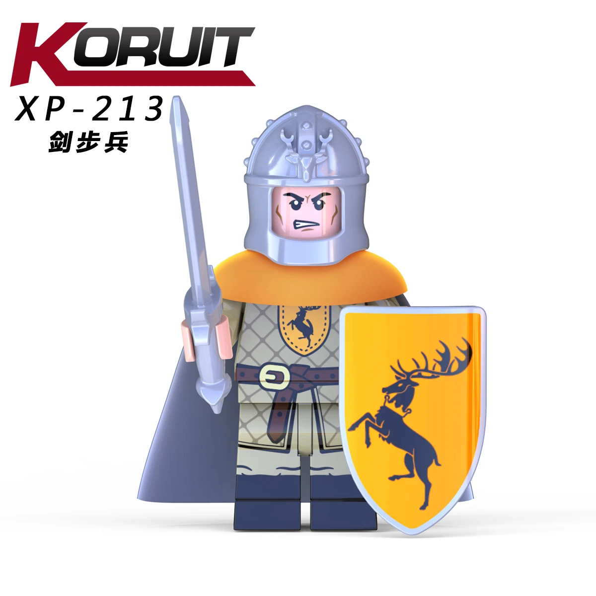 XP213 Одиночная Игра престолов, Станнис Баратеон, меч, стрелок, лед и огонь, строительные блоки, игрушки, подарок для детей KT1029 - Цвет: XP213