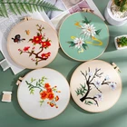 Набор для вышивания китайской живописи сделай сам, рукоделие, домашнее растение, рукоделие для начинающих, вышивка крестиком, творчество (без обруча)