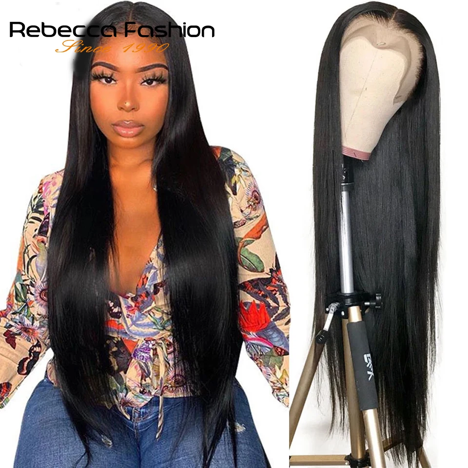 

13x6 Lace Front Human Hair Wigs Pre Plucked Brazilian Straight 13x4 Lace Frontal Wig for Black Women Lace Closure Wig