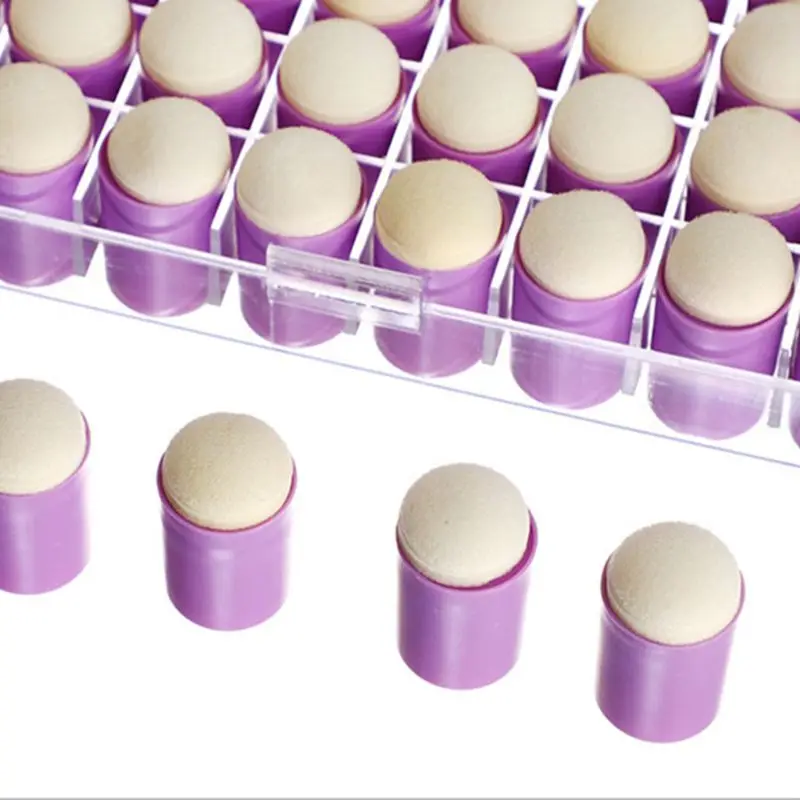 

40 Pack of Finger Sponge Daubers with Storage Case for Painting Art Ink Crafts 72XF