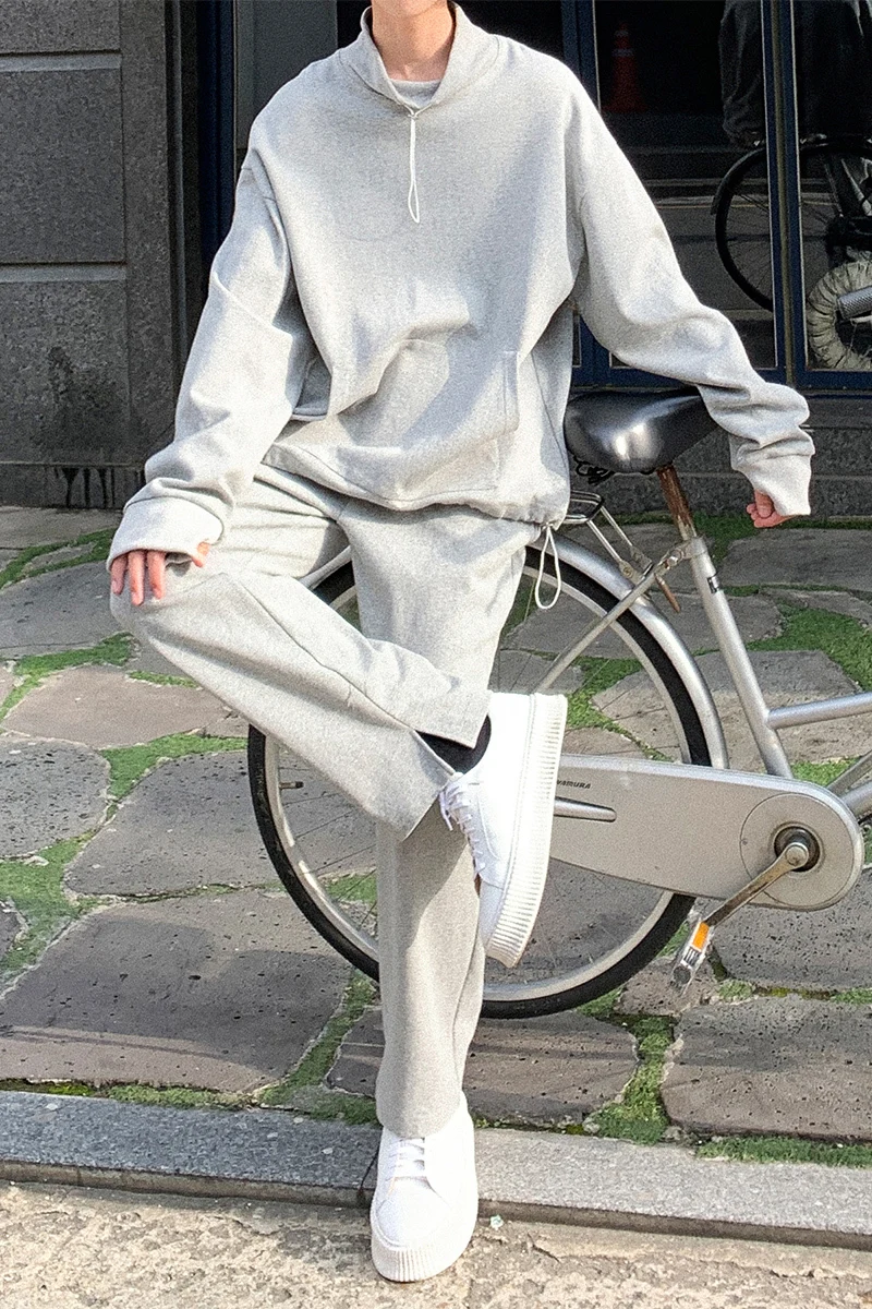 

Nice Autumn And Winter Pop Youth Popular Solid Color Sweatshirt Suit Fashion Casual Couple Tide Gray / Dark Gray / Khaki M-XL