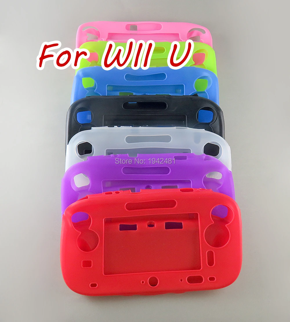 OCGAME 7 шт./лот Ультра-мягкий силиконовый резиновый чехол для wii U корпус защитный