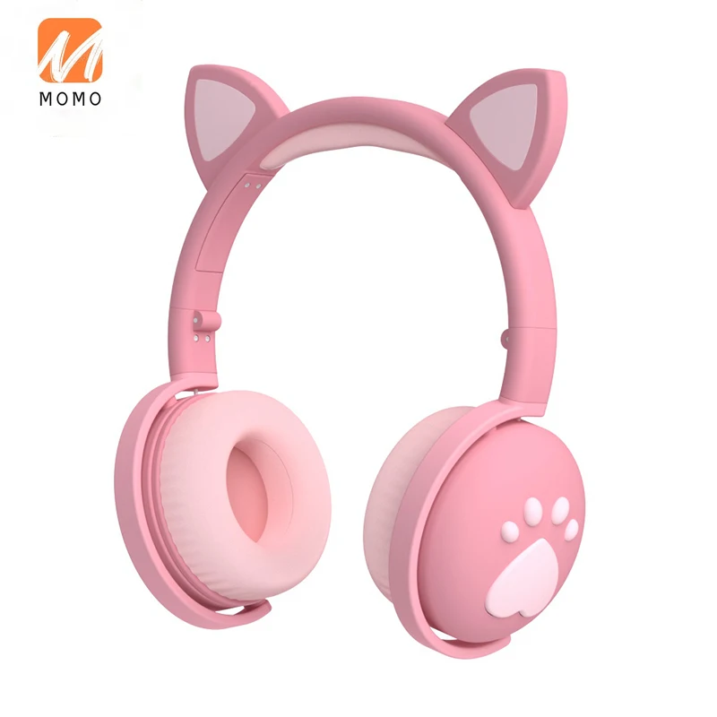 

Bluetooth Headset Cute and Compact Laptop Desktop Computer Girl Student Pink Cat Ear Headset