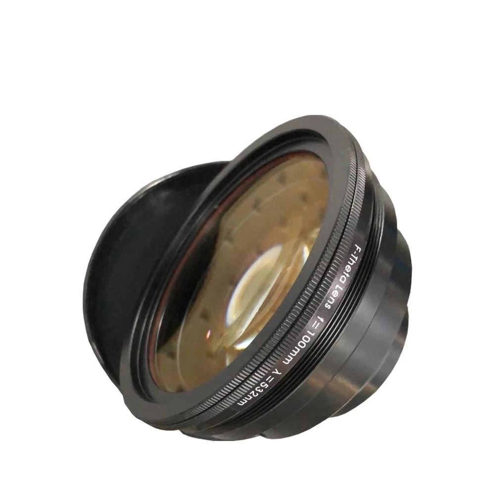 

532nm f-theta scan lens field Lens focal length 100-500mm scanning area 70 × 70-360 × 360 532nm Fiber laser Galvo system
