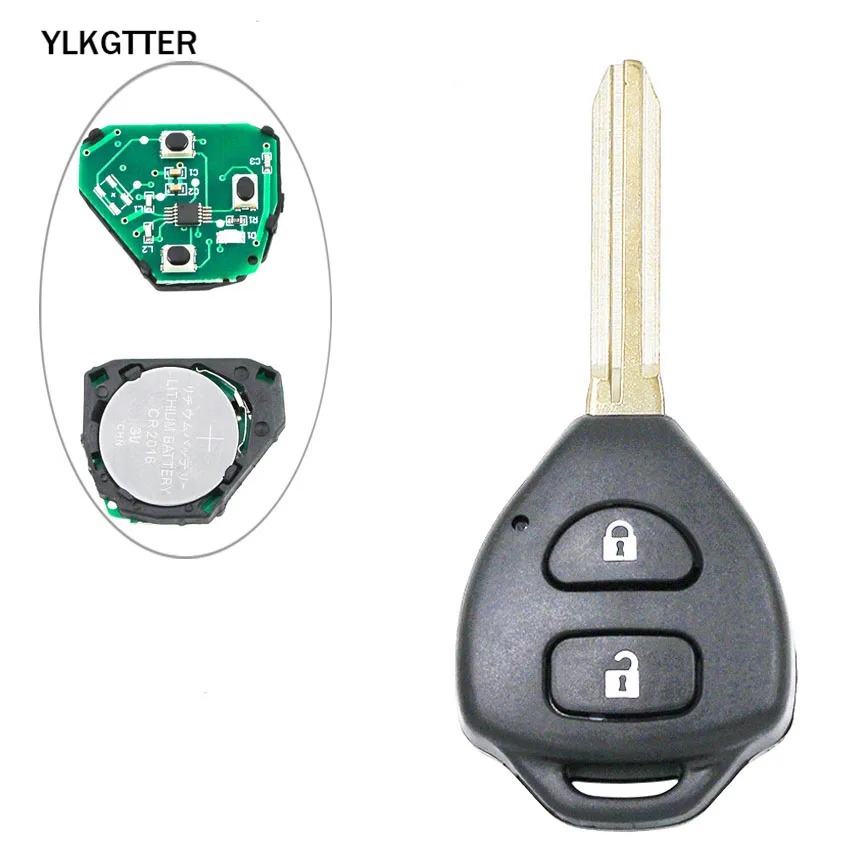 YLKGTTER 2-кнопочный дистанционный ключ для Toyota Camry Corolla Prado RAV4 Vios Hilux Yaris Car 315 МГц 4D67 чип