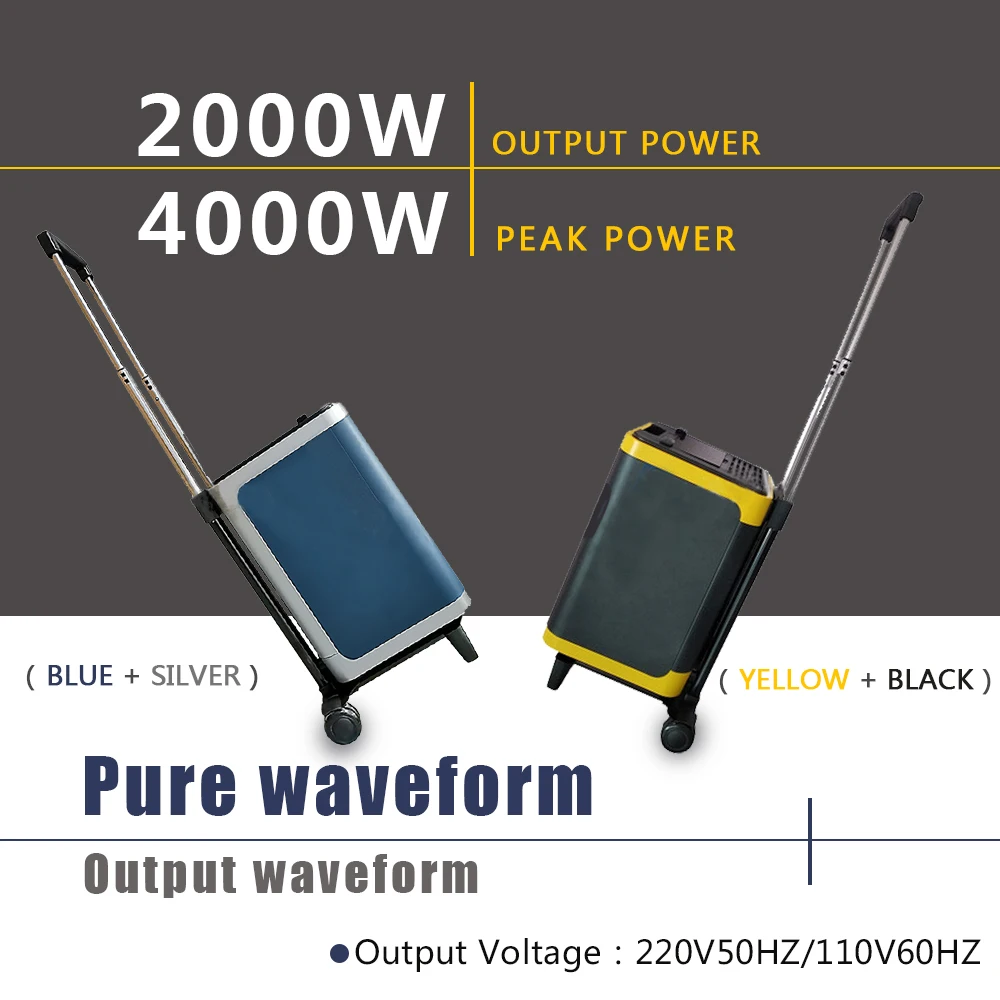 2000W генератор Лидер продаж Портативный Солнечные генераторы 110V 220V пиковый 4000 Вт AC