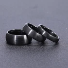Керамическое кольцо Somen 468 мм, черное обручальное кольцо, плоское, удобное, для мужчин и женщин, модные украшения