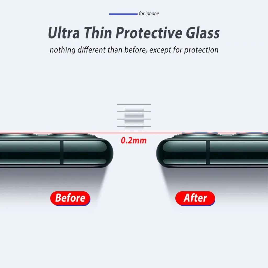 Закаленное стекло без отверстий для защиты экрана пленка камеры iphone 11 6 1 дюймов 4