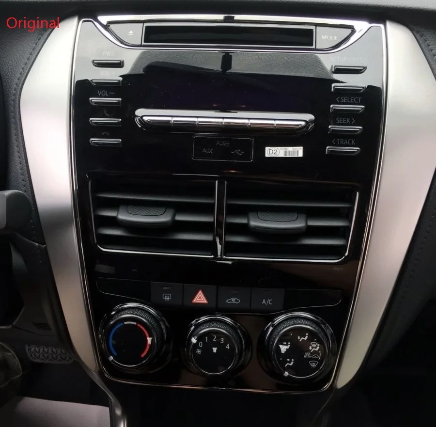 Автомобильное радио Facia для Toyota Yaris (ручной Aircon левое колесо) 2017 + DVD стерео CD панель