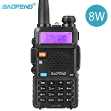 Baofeng UV-5R портативная рация UV5R CB радиостанция 8 Вт 10 км 128CH VHF UHF Двухдиапазонная UV 5R двухсторонняя рация для охотничьих радиоприемников