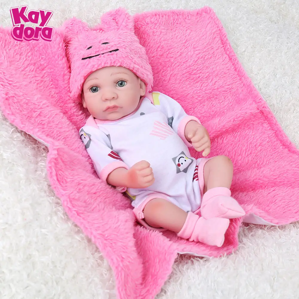 Girl Полностью Силиконовые Детские Мини-куклы Reborn, 10 дюймов, 25 см, Bebe Alive, Детские Игрушки для ванны, реалистичные игрушки Menina для малышей, реалистичные игрушки для игр, подарок - Цвет: Girl