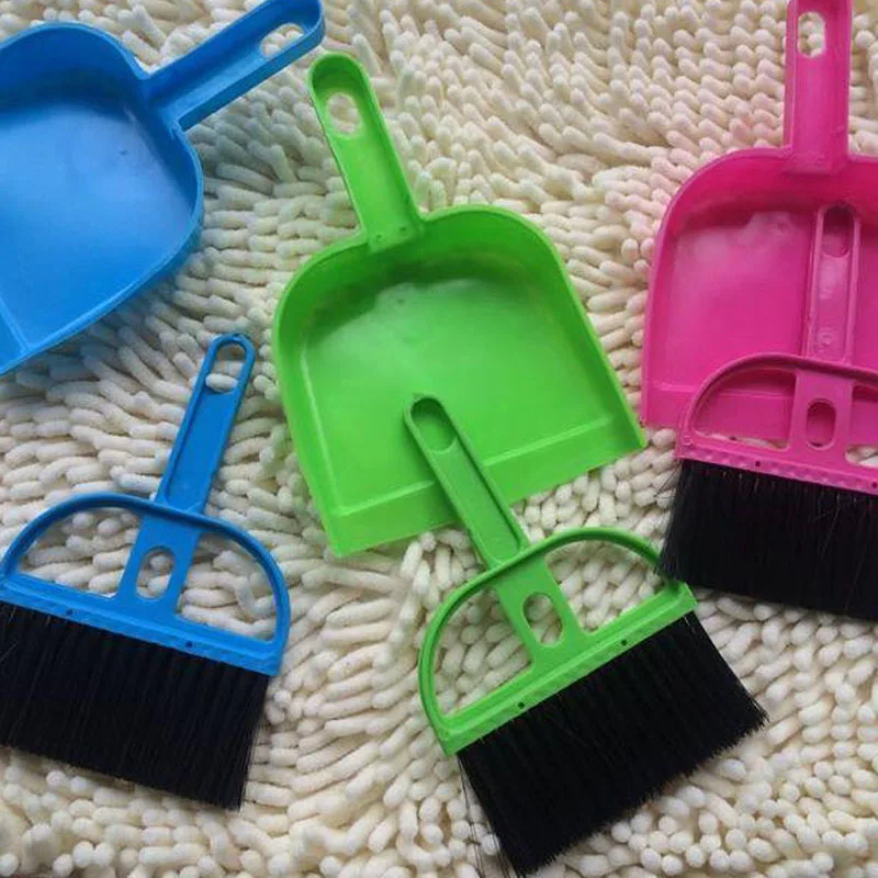 Портативный мини совок набор для очистки домашних животных отходов Метла Совок