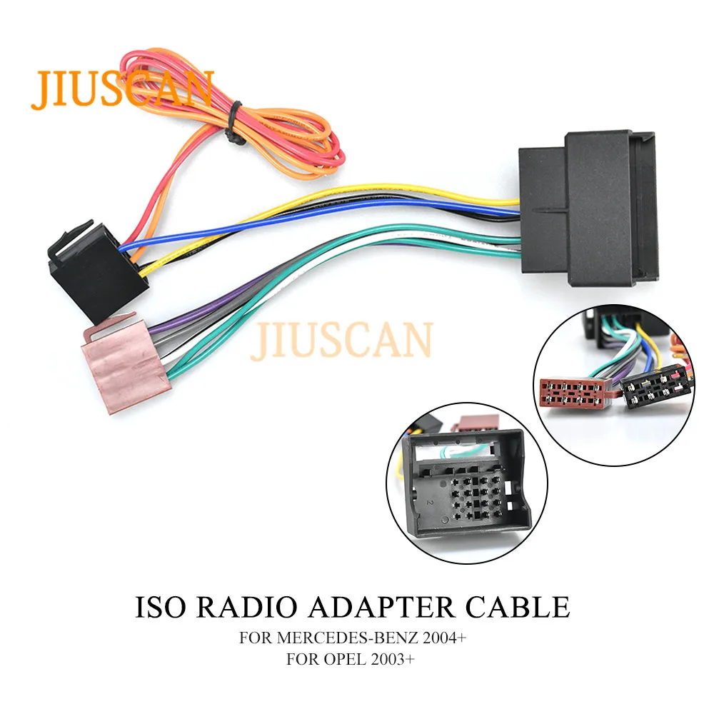 JIUSCAN 12 024 ISO радио для MERCEDES BENZ 2004 + OPEL (выберите модели) Проводка f жгут провода