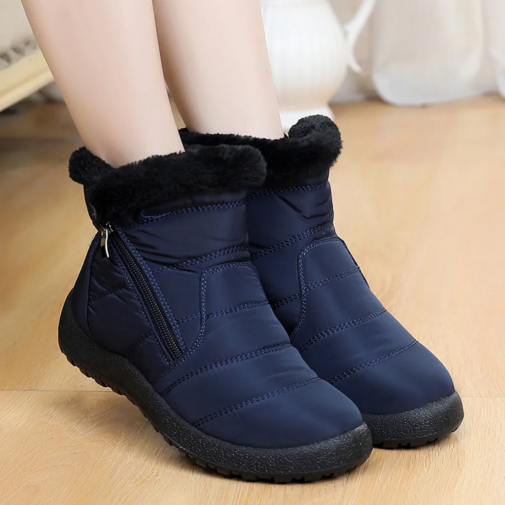 Женские ботинки осенне зимние женские короткие ботильоны водонепроницаемая